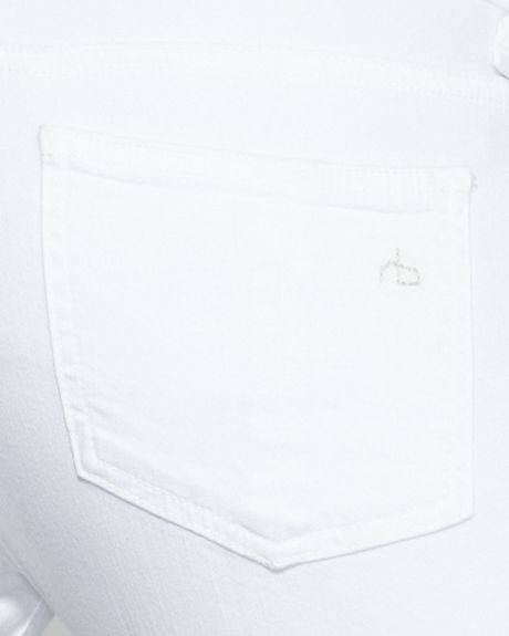 rag and bone high rise white jeans