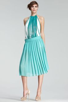 Chloé Pleated Crepe De Chine Skirt - Lyst