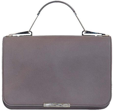Emilio Pucci Leather Bag with Single Handle in Gray - Lyst