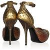 Lanvin Crystalembellished Python Pumps in Gold - Lyst