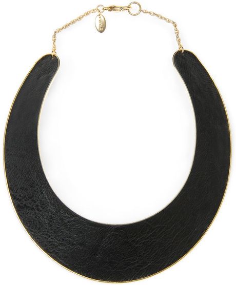 Mango Leather Effect Chocker in Black (02) - Lyst