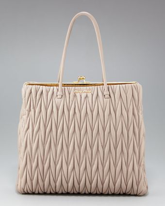 Miu Miu Matelasse Frame Tote - Lyst