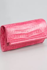Nancy Gonzalez Frontflap Crocodile Bar Clutch