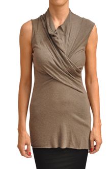 Rick Owens Jersey Top with Crossed Neckline - Lyst