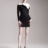 Valentino Bow Shoulder Long Sleeve Dress in Black - Lyst