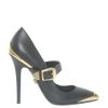 Versace Leather Decolleté with Gilded Details in Black - Lyst