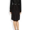 Victoria Beckham Belted Crepe Shirt Dress in Black - Lyst