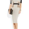 Victoria Beckham Paneled Stretchcrepe Dress in Black - Lyst