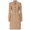 Burberry Prorsum Woolcrepe Coat in Beige (black) - Lyst