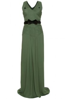 Burberry Prorsum Pleated Crepe Dress - Lyst