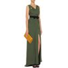 Burberry Prorsum Pleated Crepe Dress in Green (pine) - Lyst