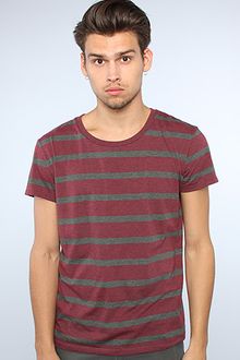 Cheap Monday The Alex Stripe Tee in Green Wine - Lyst