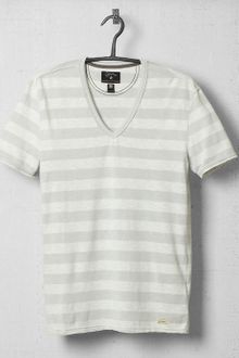 Converse Black Canvas Short Sleeve Striped Vneck Tee Shirt - Lyst