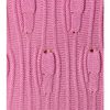 Fendi Contrast Knit Cotton Dress in Pink (lilac) - Lyst