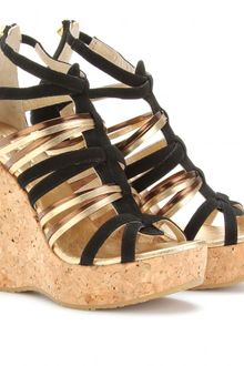Jimmy Choo Pekabo Cork Platform Wedges - Lyst