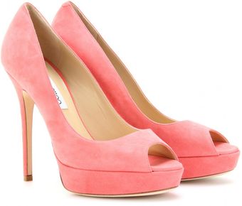 Jimmy Choo Crown Platform Peep Toe Pumps - Lyst