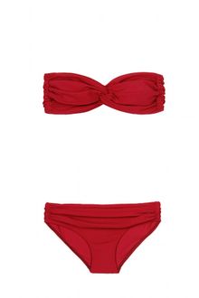 Lanvin Ruched Bandeau Bikini - Lyst