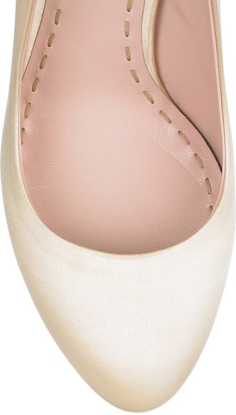 white satin platform pumps