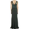 Narciso Rodriguez Top Stitched Bodice Gown in Green (silver) - Lyst