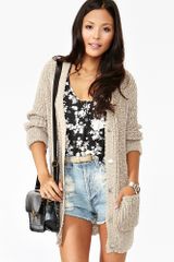 Nasty Gal Textured Knit Cardi