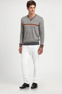 Saks Fifth Avenue Men's Collection Henley Sweater - Lyst