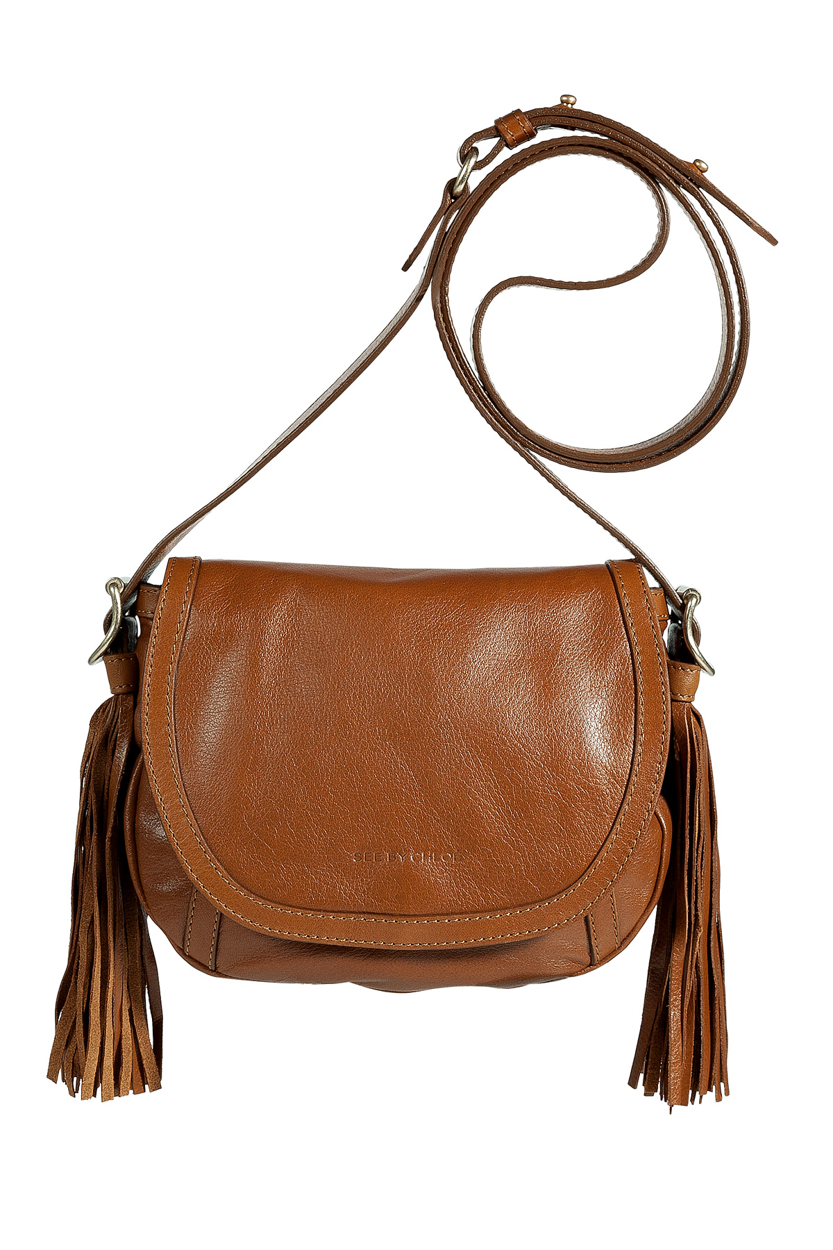 See By Chloé Tan Fringe Crossbody Bag in Brown (tan) | Lyst