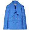 Stella Mccartney Wool Jacket with Oversized Collar in Blue - Lyst