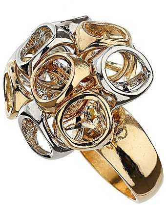 Topshop Screw Cluster Ring - Lyst