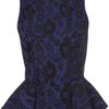 Topshop Bonded Lace Peplum Top in Blue (purple) - Lyst