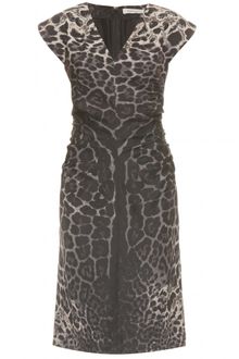 Yves Saint Laurent Animal Printed Dress - Lyst