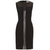 Yves Saint Laurent Wool and Leather Detailed Dress in Black (nero) - Lyst