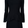 Alexander Mcqueen Pleated Peplum Dress in Black - Lyst