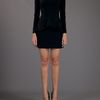 Alexander Mcqueen Pleated Peplum Dress in Black - Lyst