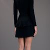 Alexander Mcqueen Pleated Peplum Dress in Black - Lyst