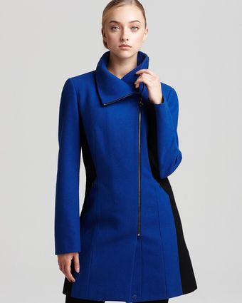 Calvin Klein Color Blocked Coat - Lyst