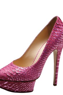 Charlotte Olympia Priscilla Python Platform Pump - Lyst