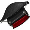 Christian Louboutin Artemis Spiked Water Snake and Leather Shoulder Bag in Black - Lyst