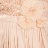 Elie Saab Cap Slv Embd Top Asym Broach in Beige - Lyst