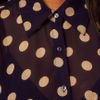 Glamorous Polka Dot Oversize Chiffon Shirt in Blue (navybeigespot) - Lyst