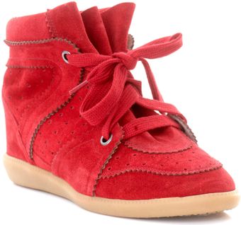 Isabel Marant Bobby Suede Wedge Trainers - Lyst