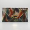 Kara Ross Electra Python Clutch Medium in Multicolor (green) - Lyst