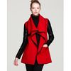 Mackage Boa Drapey Leather Sleeve Coat in Black - Lyst