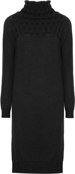 Maison Martin Margiela Wool blend Sweater Dress in Black (anthracite) - Lyst