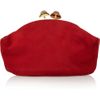 Marni Hornembellished Suede Clutch in Red - Lyst