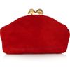 Marni Hornembellished Suede Clutch in Red - Lyst