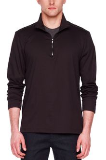 Michael Kors Leathertrim Jersey Zip Sweater - Lyst