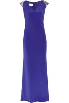 Notte By Marchesa Embellished Silk-crepe Column Gown - Lyst
