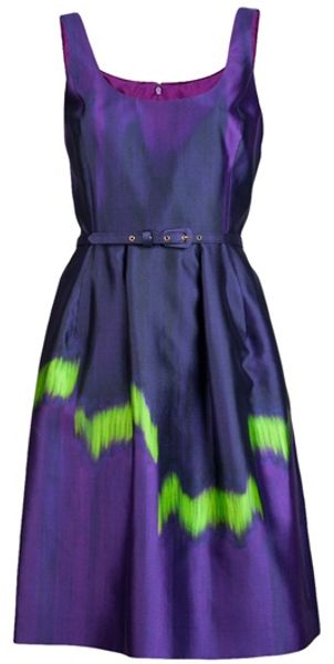 Oscar de la Renta Ikat Dress - Lyst