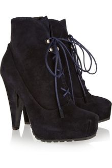 Proenza Schouler Suede Platform Ankle Boots - Lyst