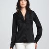 Rachel Zoe Eleanor Shawl collar Top Black in Black - Lyst